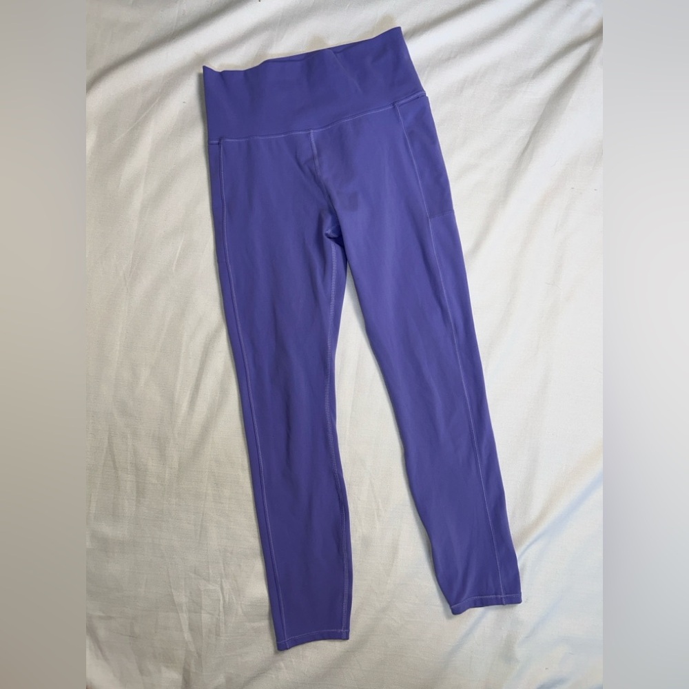 Vuori Purple High Rise Leggings Side Pocket Athletic Yoga Pants